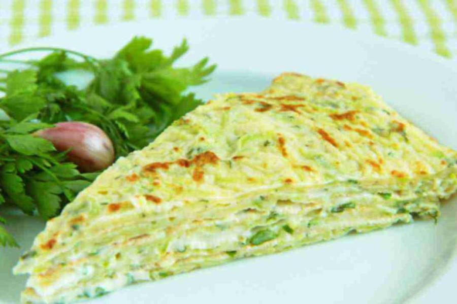 Летний тортик: оригинальная закуска из кабачков