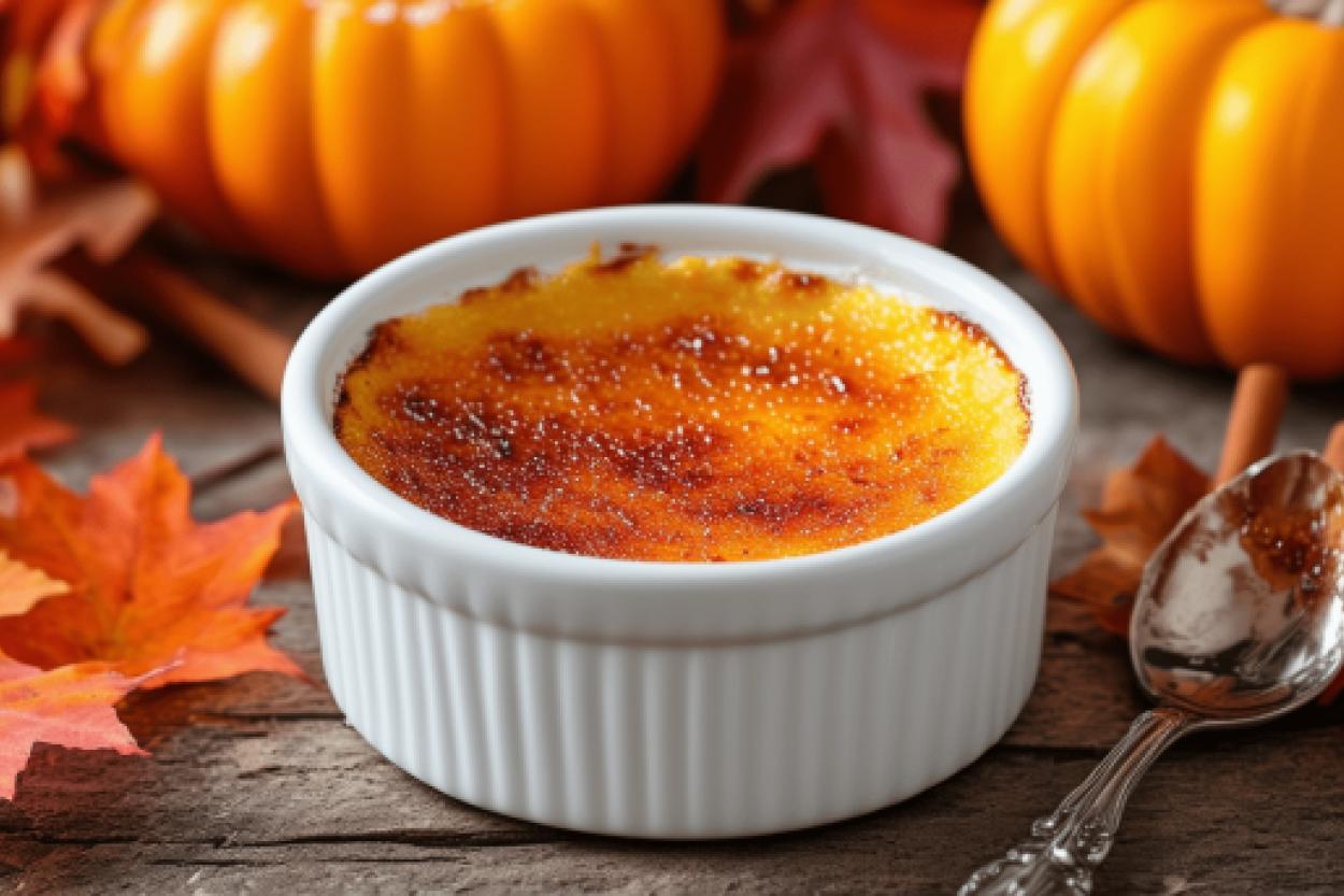 Нежный крем-брюле с тыквой и ароматом амаретто: уют осени в каждой ложке