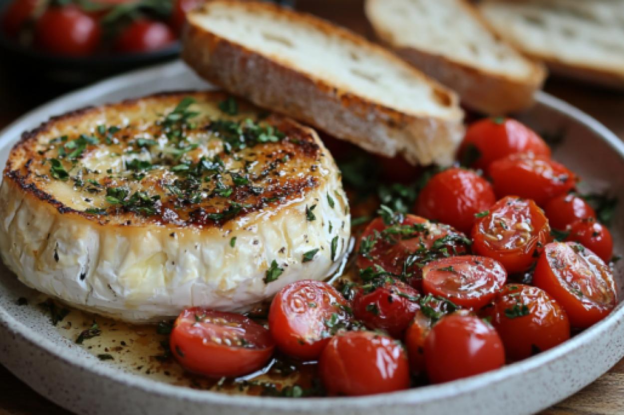 Нежный камамбер с багетом и вишенками: французская закуска для душевных встреч