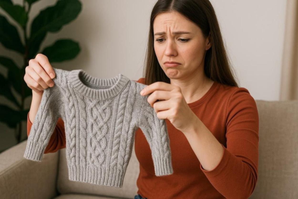 Как вернуть шерстяному свитеру его прежнюю форму после стирки