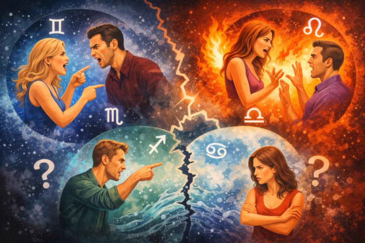 Зодиакальные пары: любовь, страсть и трудности