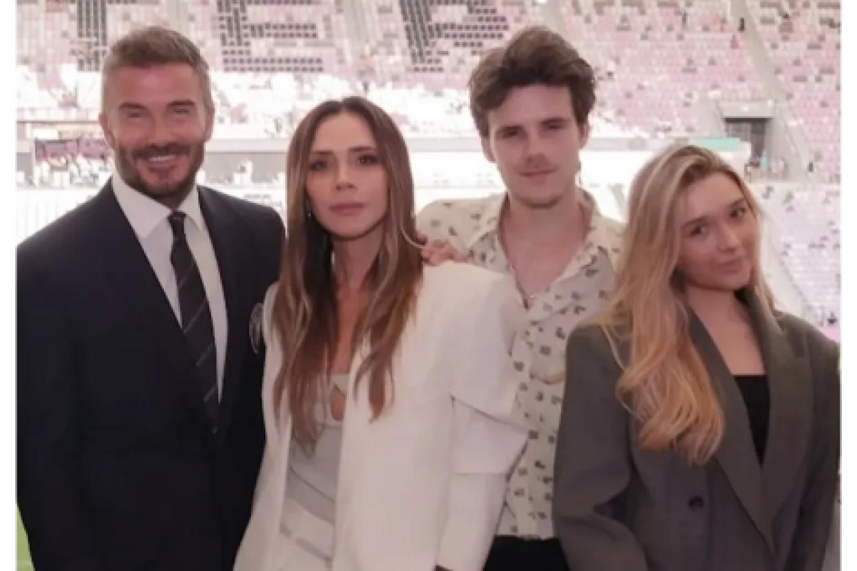 Семейный выход Бекхэмов на открытие нового стадиона