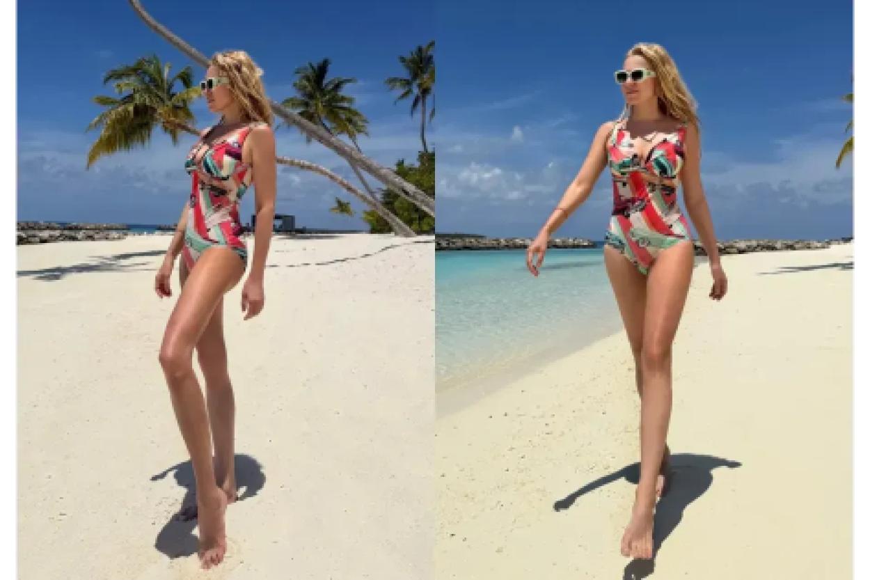 Неудачная ретушь: Яну Рудковскую обсмеяли за непропорциональные ноги на Мальдивах
