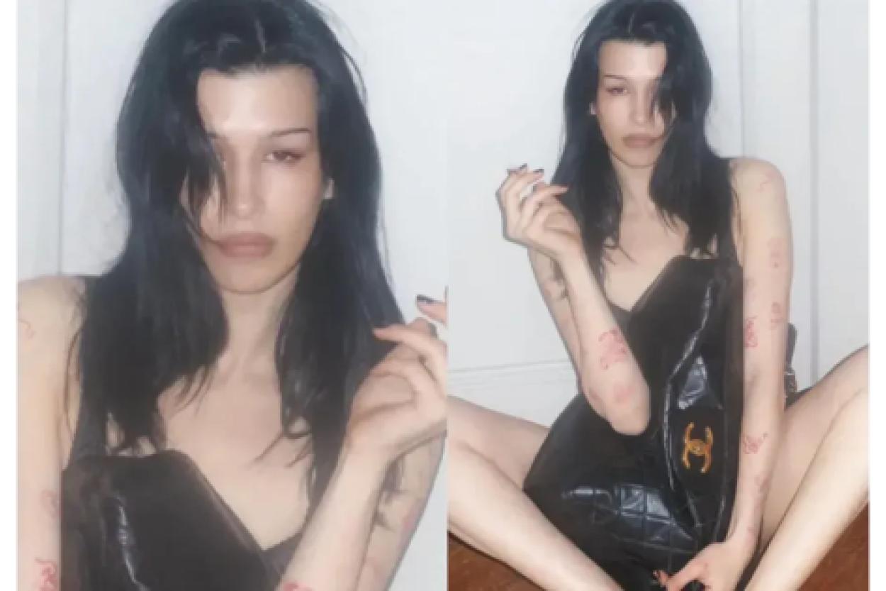 Эрика Кикнадзе: смелый образ с винтажной сумкой Chanel и нижним бельем